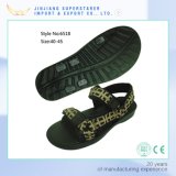 Customized EVA Men Sandals, Flat Black Sandals