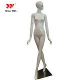 White Color Glossy Surface Fiberglass Female Mannequin