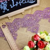 Factory Stock Wholesale 14cm Width Embroidery Nylon Net Lace Polyester Embroidery Trimming Fancy Lace for Garments Accessory & Home Textiles & Curtains