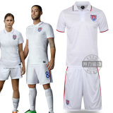 Us Soccer Team Home White Short-Sleeved Clothes Suit Football Clothing