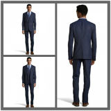 OEM Italian Fabric Customize Slim Fit 3PCS Navy Blue Suit for Men
