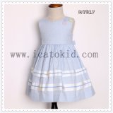 2017 Fashion OEM Children Girl Dress Folk Cotton and Linen Customized Size Cotton Dress