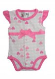 Girls Baby Clothes with Heart Print 0-24m Baby Rompers