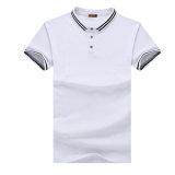 Stripe Collar and Cuff Men's Polo Shirt Plain Polo Shirt