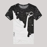 2017 Man Milk Star Printing Short Sleeve Hip Hop Streetwear T-Shirt (18033)