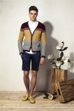 100%Cotton Spring V-Neck Knit Men Cardigan Sweater with Button