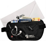 Travel Anti Theft Nylon RFID Waist Bag with Earphone Hole