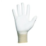 13G Knitted Coated White PU Protective Work Gloves with Ce
