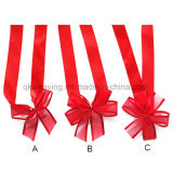 Fancy Satin Edge Sheer Ribbon Bow/Gift Wrap Pre-Made Bow