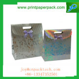 Lovely Customized Wedding Candy Gift Paper Bag with Stick Handle and Bow