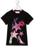 Custom Girl's T Shirt in Printing and Diamond Decorated