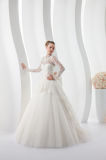 Customize High Neck Long Sleeves Lace Ball Gown Wedding Gown Bridal Dress