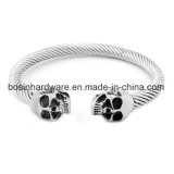 Mens Women Punk Stainless Steel Skull Wire Cable Bracelet