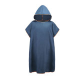 Solid Color Microfiber Suede Poncho Changing Robe Towel