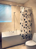 Simple Design Tricolor Circle PEVA Shower Curtain for Bathroom
