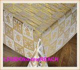 137cm PVC Golden /Silver Lace Tablecloth /Wedding Table Cloth in Roll