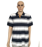 100% Combed Cotton Stripe Style Polo Shirt with High Quality