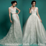 Lace Organza Vestido 2018 Bridal Gown Panel Wedding Dresses W149