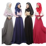 2016 Printed Islamic Long Wetsuit Hot Sell Muslim Dress