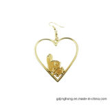 Zinc Alloy Heart Shape Copper Plated Hanging Tag