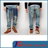 Thigh Patch and Attractive Wash Straight Leg Pants (JC3252)