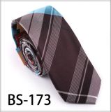 New Design Fashionable Silk/Polyester Check Tie (BS-173)