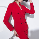 Hot Style Double Breast Women Red Color Ladies Office Blazer