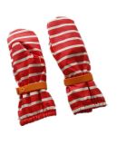 Stripe Red PU Waterproof Rain Mitten/Rain Glove/Raincoat with Buttom for Baby/Chilid
