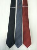 New Fashion Line and Square Design Woven Silk Logo Neckties