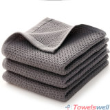 Gray Super Absorbent Cotton Honeycomb Towel