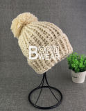 Custom Handmade Plain Color POM Knit Beanie Hat with Bobble