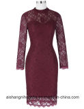 Wine Red Long Sleeve Mother of The Bride Dresses