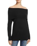 Balck Long Sleeve Cashmere off-The-Shoulder Knit Sweaters Wholesale