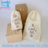 Custom Organic Cotton Muslin Drawstring Bag with Printing Logo