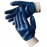 Cotton Jersey Liner Kint Wrist Nitrile Gloves for Feet
