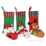 Santa Claus, Snowman Decorating Christmas Gift Sock