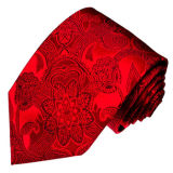 New Fashion Red Colour Turkey Flower Patten Men's Silk Neckties