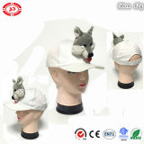 White Hat with Plush Soft Toy Kids Cap