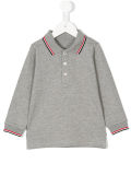 Factory Boy's Striped Collar Long Sleeve Polo Shirt