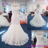 Factory Wholesale Spaghetti Strap Trumpetand Wedding Dress with Lace Thoughtout The Dress