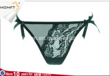 Wholesale Transparent Jacquard Floral Lace Open Backless Panties Mature Ladies G-String Thongs