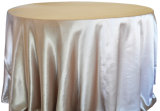 Round Various Color Satin Tablecloth for Wedding Use
