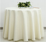 100% Cotton Round Wedding Tablecloth for Hotel