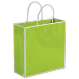 Lombard Lime Shoppers Promotional fashion Custom Skirt Shopping Paper Bag