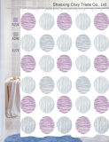 Multi-Colored Circles Fabric Shower Curtain