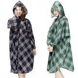 Adult Fashion Raincoat Waterproof Rain Poncho with Hood Visor