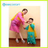Plastic Kids PVC Raincoat with Backpack (RVC-049)