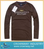 Customized Printing Brown Stainless T-Shirt with High Quality (CW-LMTS-6)