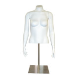 Half Body Table Female Mannequin with Matte White