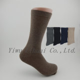 Men's Soft Comfortable Cotton Plain Business Socks with Loose Welt